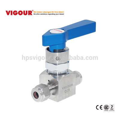 High Purity High Pressure Branch Type Manual Diaphragm Sealed Valve