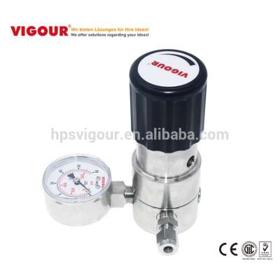 High pressure SS316 natural argon gas regulator with gauge