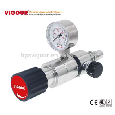 SS316L low pressure helium gas regulator with tapping point