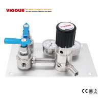 Stainless steel gas cylinder manifold systems with automatic switch-over